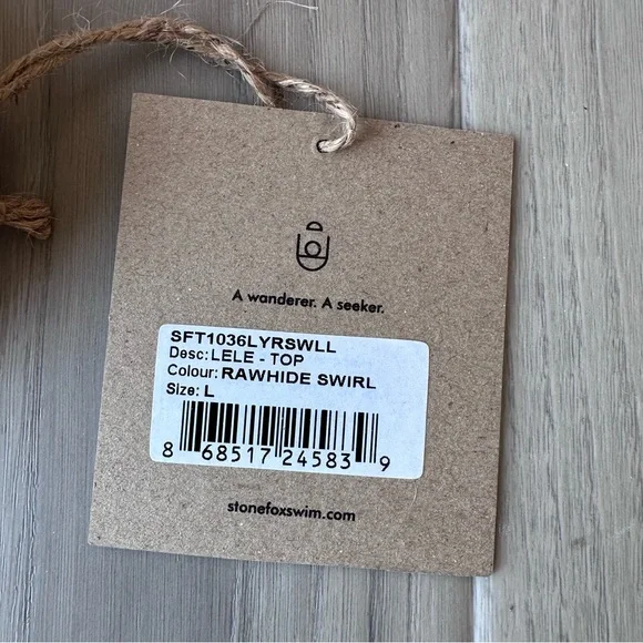 Stone Fox Swim Rawhide Swirl Bikini Top Bandeau - Picture 4 of 4